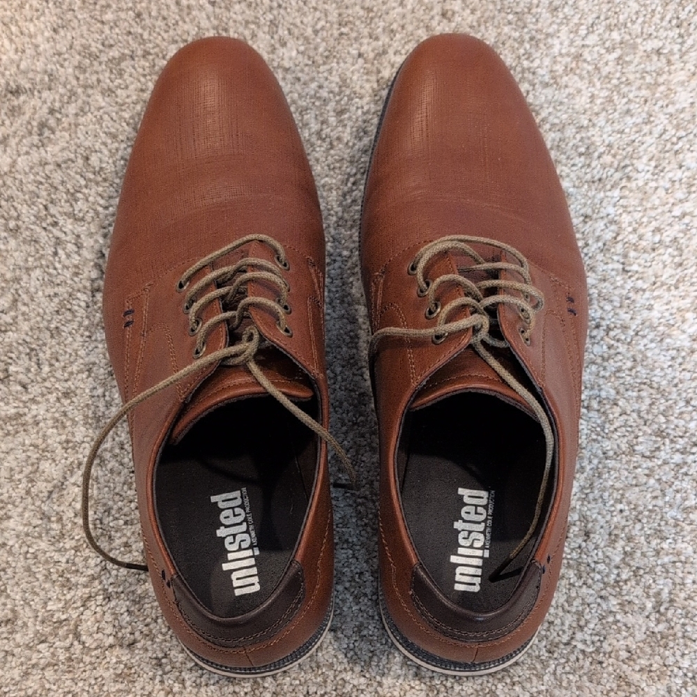 Unlisted by Kenneth Cole Brown Leather Oxfords Timeless Design